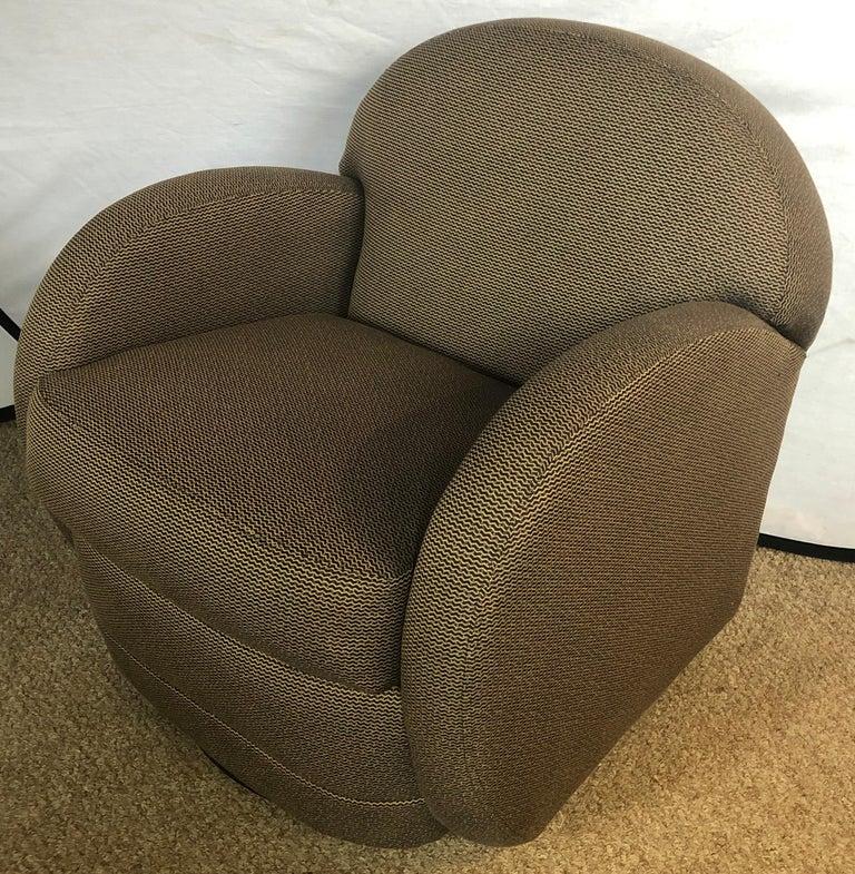 Mid-20th Century  Mid-Century Modern Pace by Directional Leon Rosen Style Swivel Chair, a Pair 