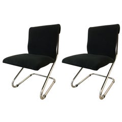 Pair of Mid-Century Modern Pace Chrome Cantilever Chairs