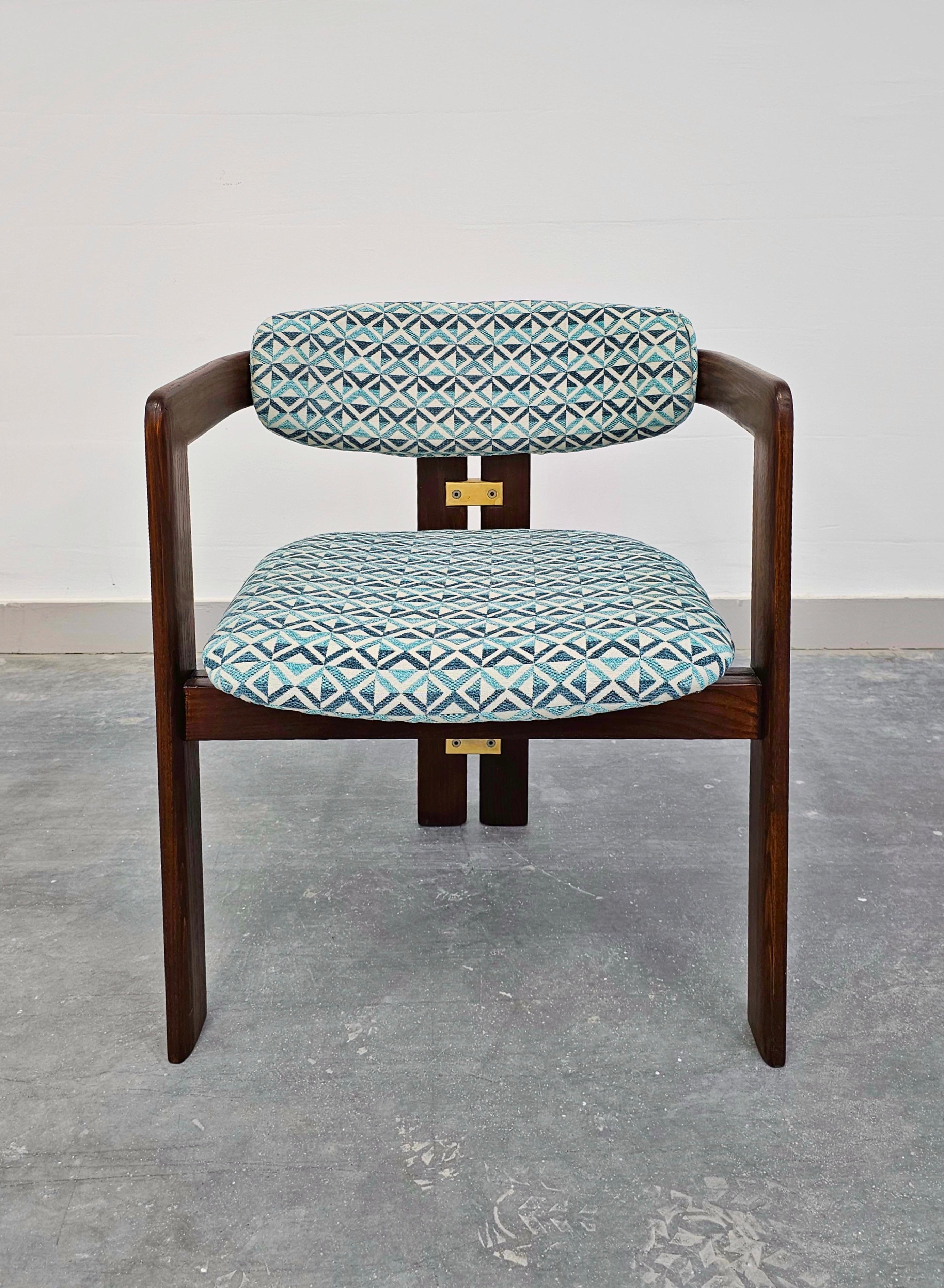 Paire de chaises Pamplona modernes du milieu du siècle dernier conçues par Augusto Savini en vente 4