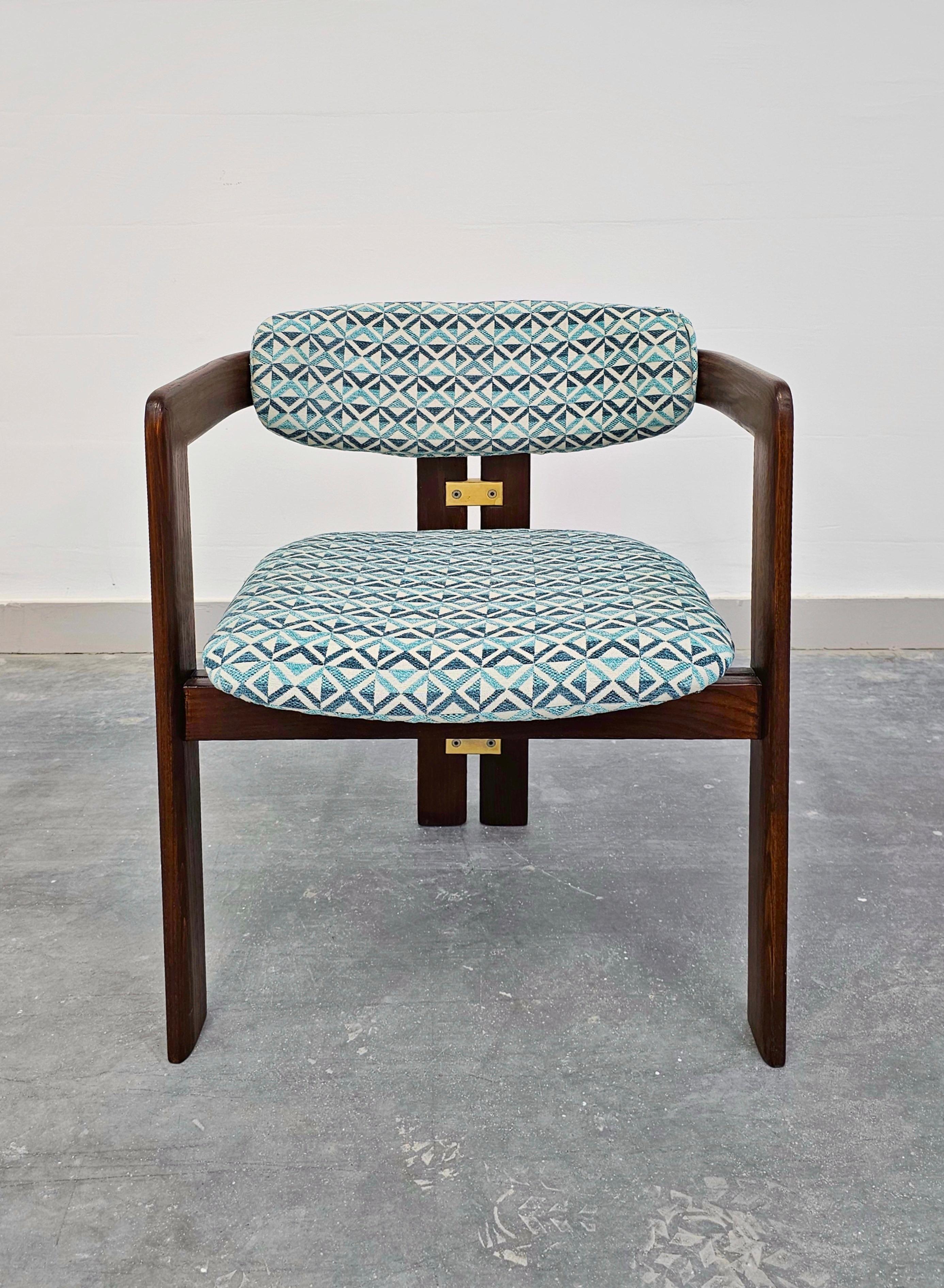 Paire de chaises Pamplona modernes du milieu du siècle dernier conçues par Augusto Savini en vente 5