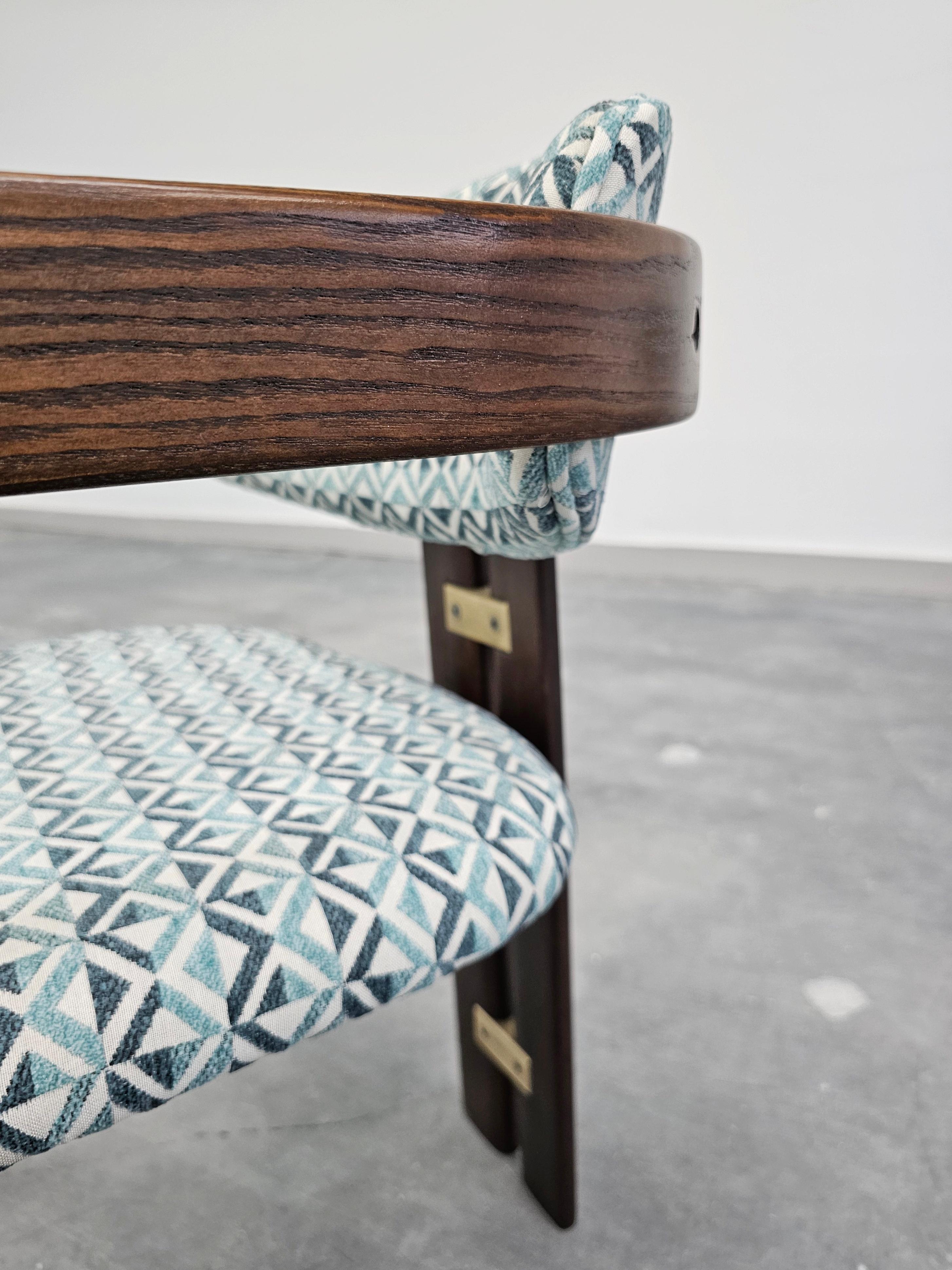 Paire de chaises Pamplona modernes du milieu du siècle dernier conçues par Augusto Savini en vente 1