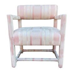 Pair of Mid-Century Modern Parsons Armchair Lounge Chairs after Milo Baughman