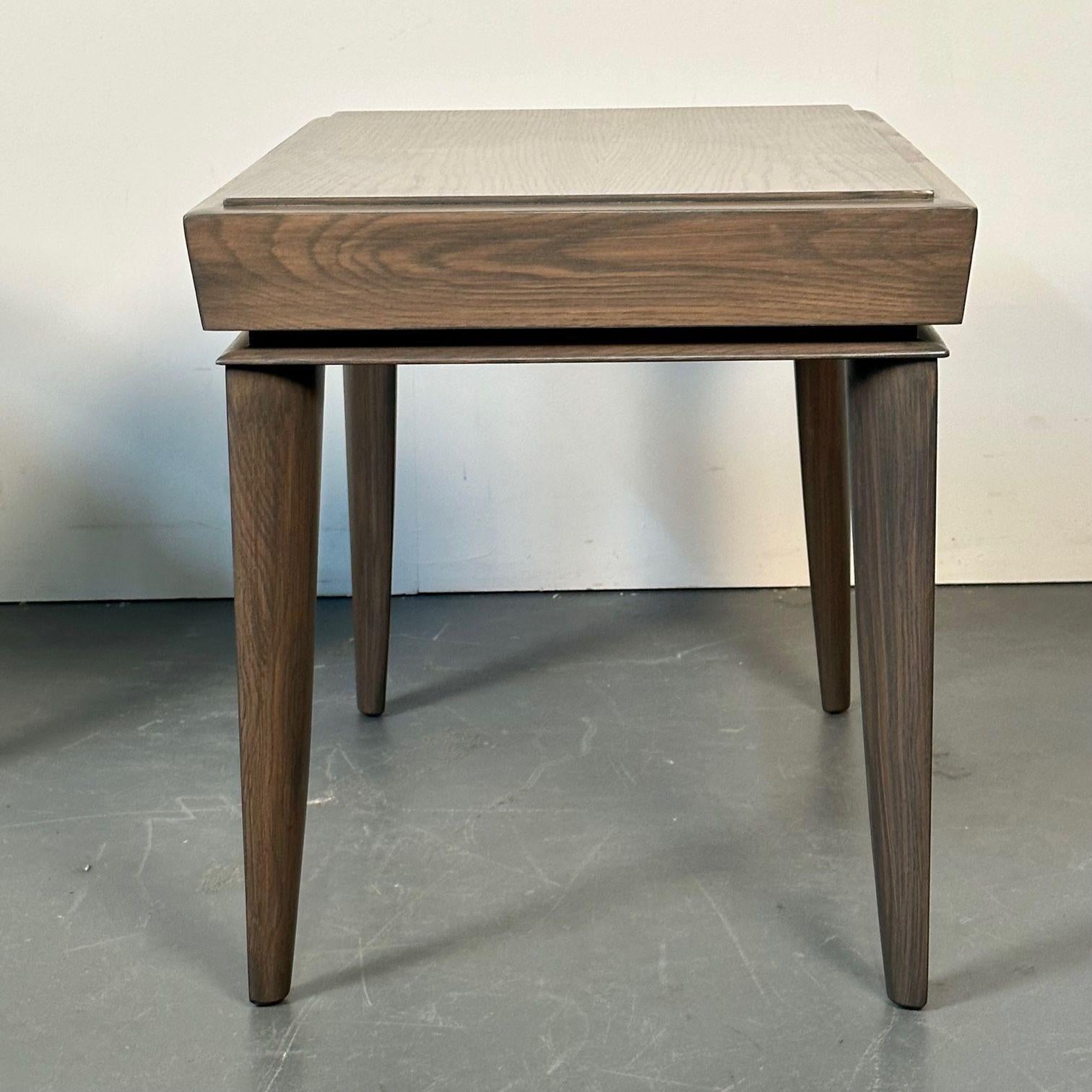 Paire de tables d'appoint Saltman marron signées Paul Frankl, de style moderne du milieu du siècle dernier en vente 5