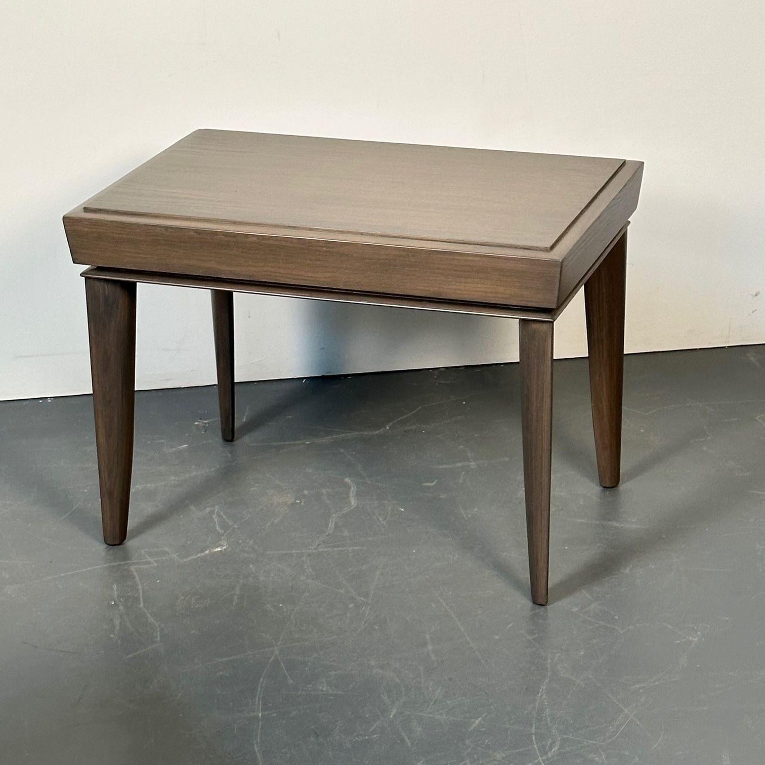 Paire de tables d'appoint Saltman marron signées Paul Frankl, de style moderne du milieu du siècle dernier en vente 3
