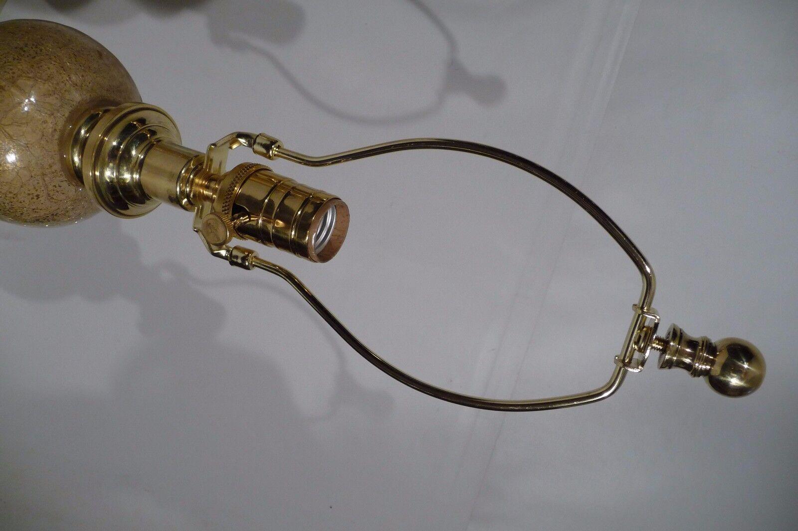 20th Century Pair of Mid-Century Modern Paul Hanson Brass & Glass 3 Tier Ball Lamps