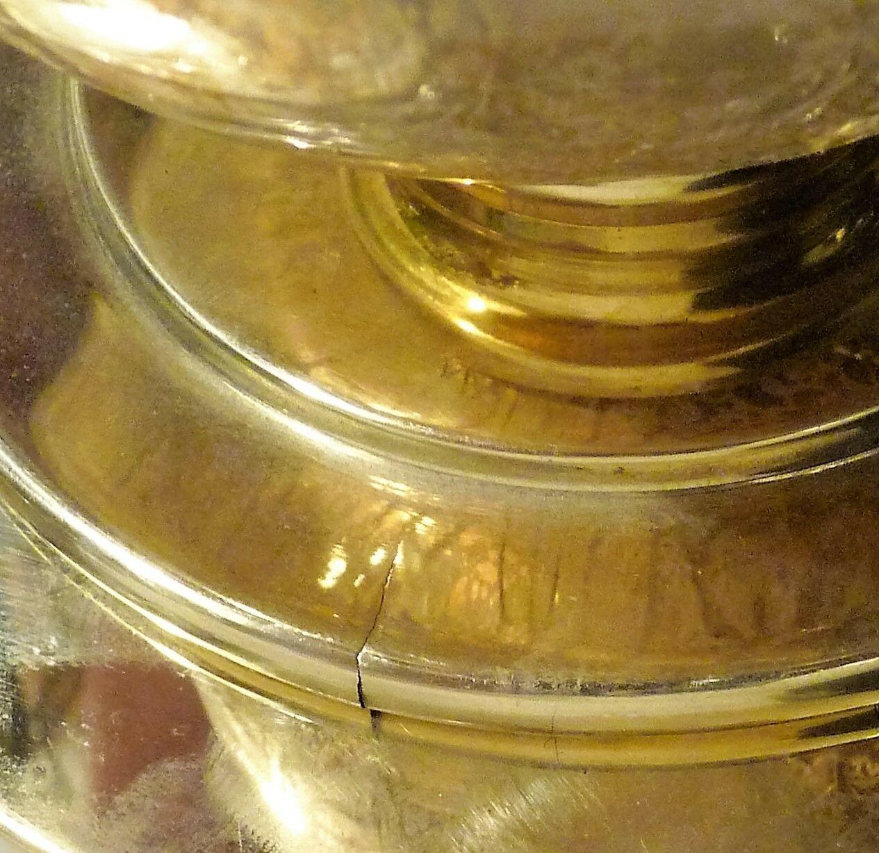 Pair of Mid-Century Modern Paul Hanson Brass & Glass 3 Tier Ball Lamps 1
