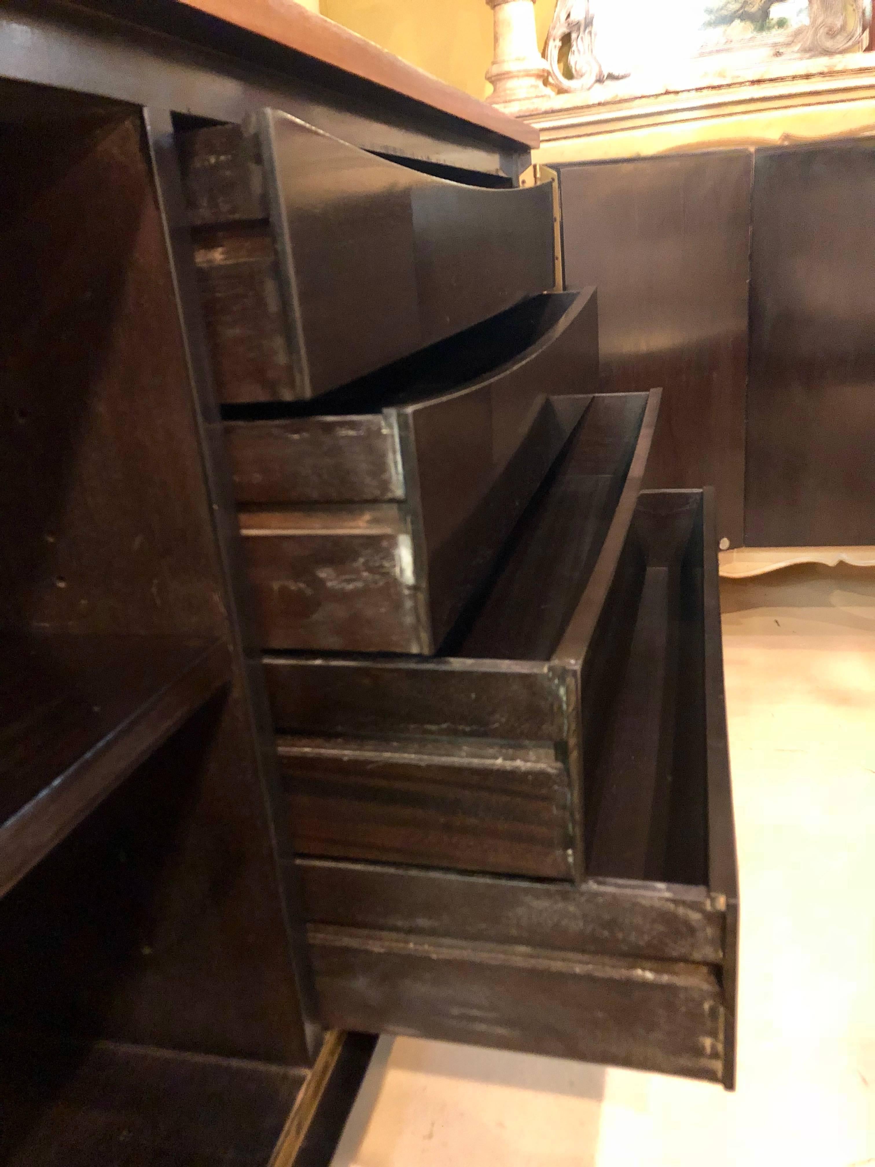 Pair of Mid-Century Modern Paul McCobb for Calvin Chests or Nightstands Ebonized In Good Condition In Manhasset, NY