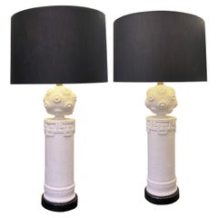 Pair of Mid-Century Modern Plaster Lamps