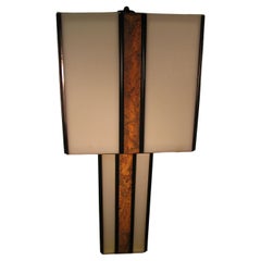 Pair of Mid-Century Modern Plexi with Cork Table Lamps