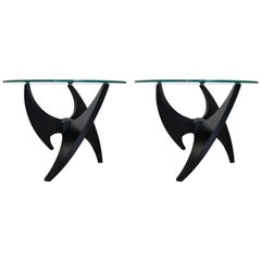 Pair of Mid-Century Modern Propeller Side Tables
