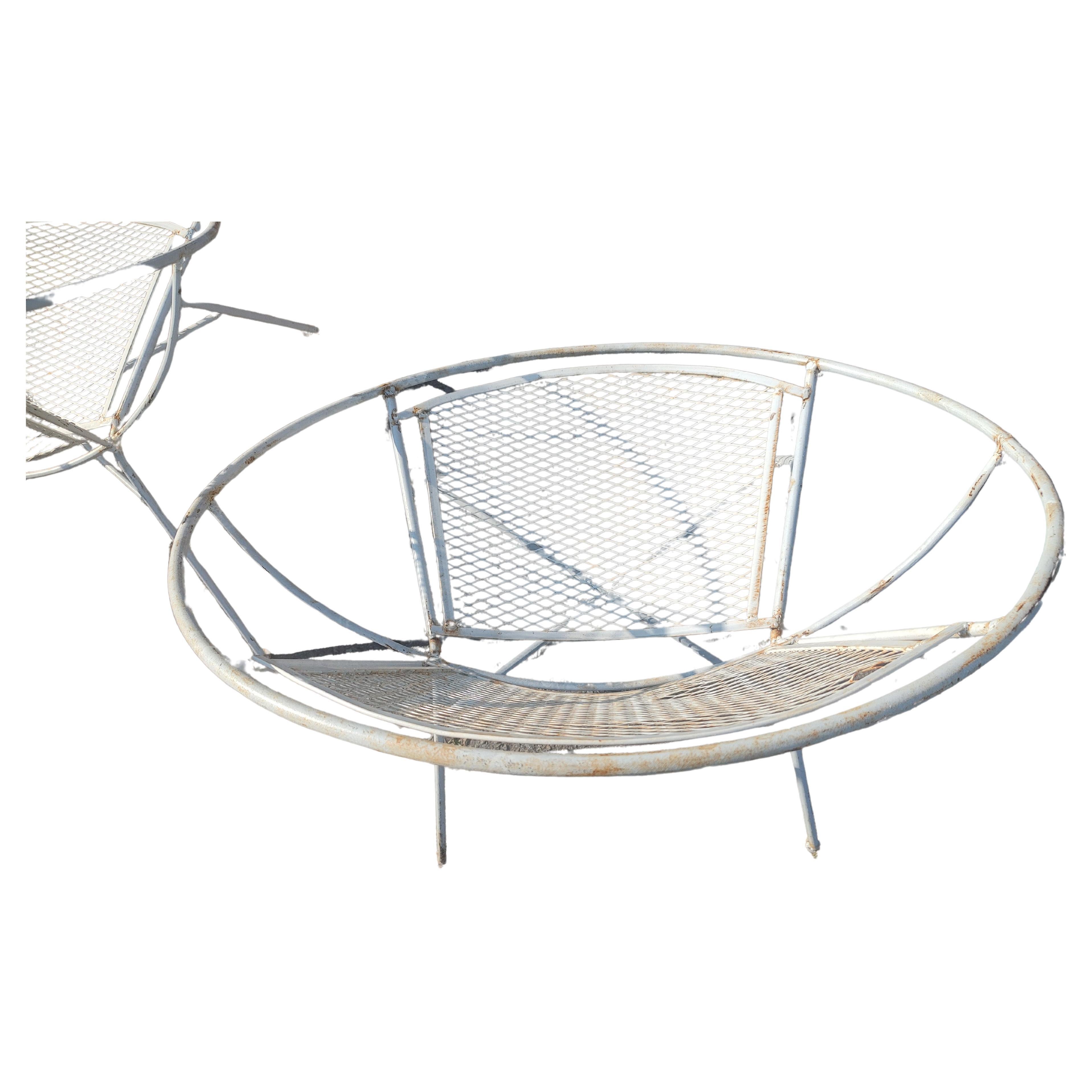 Mid-Century moderno Coppia di sedie con piattino Radar della metà del secolo scorso di Tempestini per John Salterini in vendita