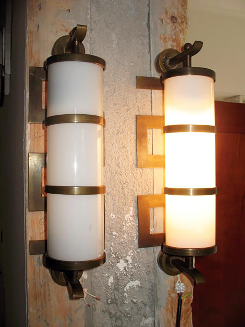 Pair of Mid-Century Modern Rare Sconces Designed by Emilio Lancia, Milano, 1930s 1