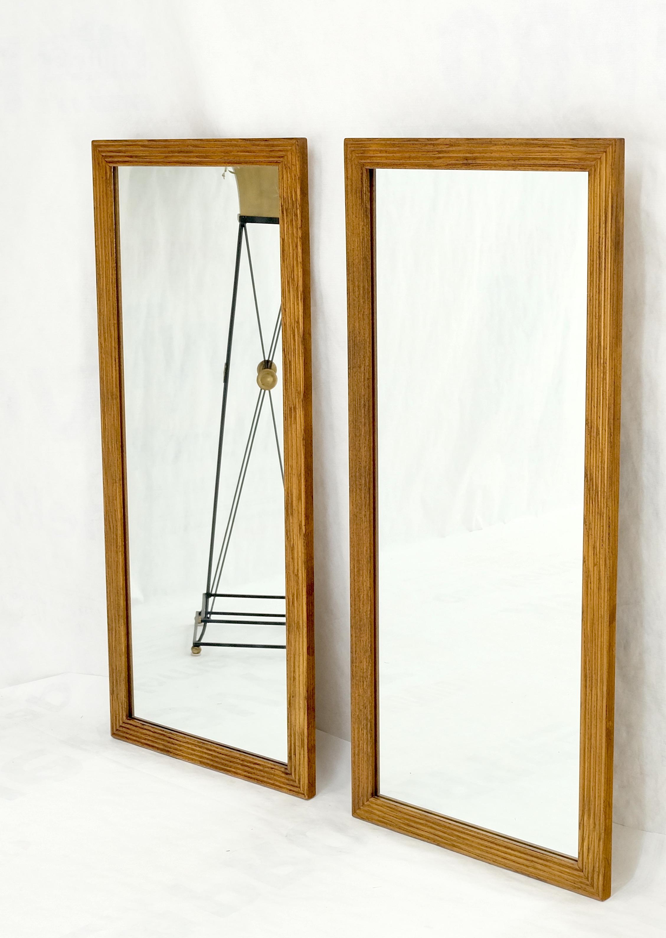 Paire de miroirs muraux rectangulaires modernes du milieu du siècle par Henredon MINT !