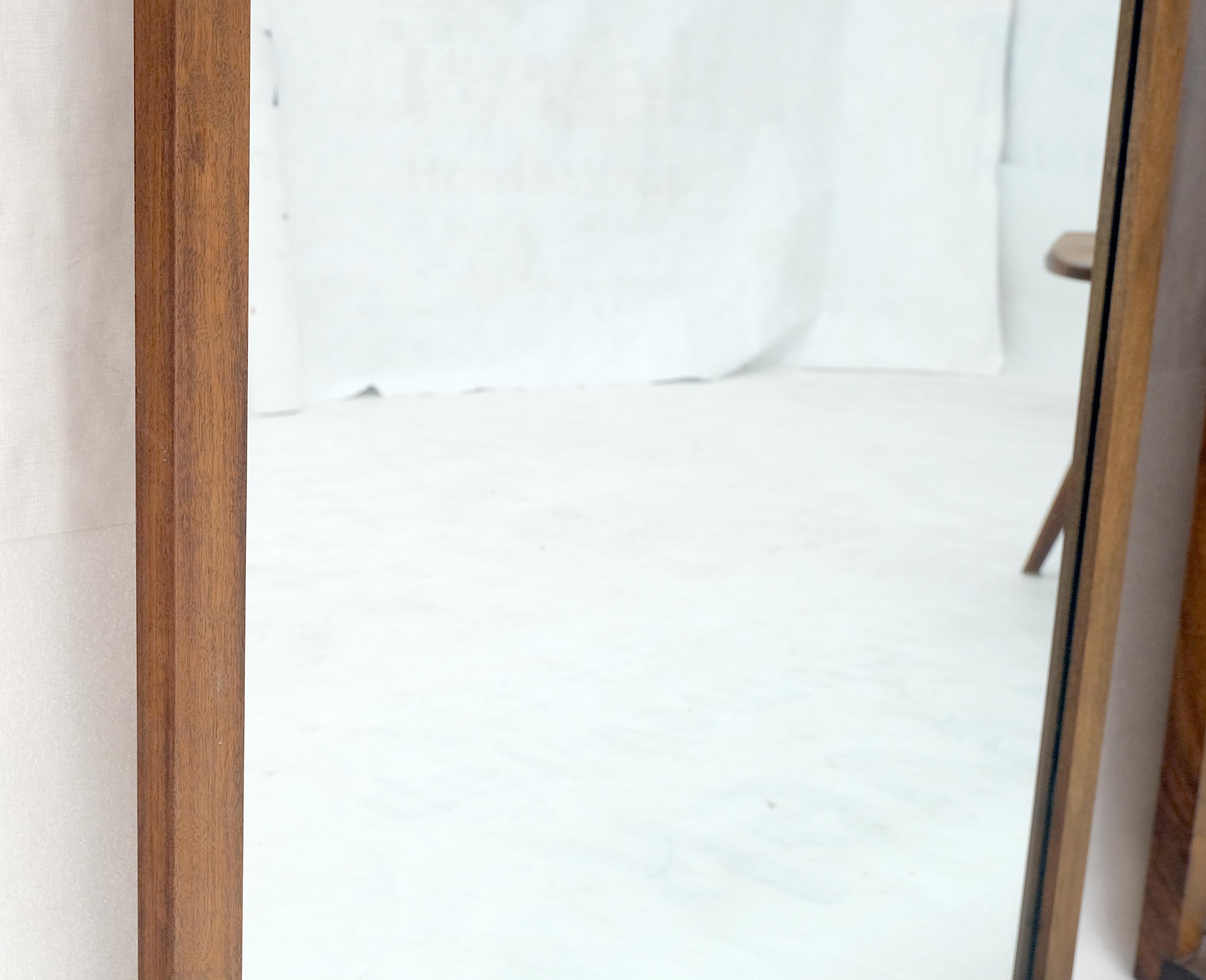 Pair of Mid Century Modern Rectangle Walnut Wall Mirrors by John Stuart MINT! For Sale 6