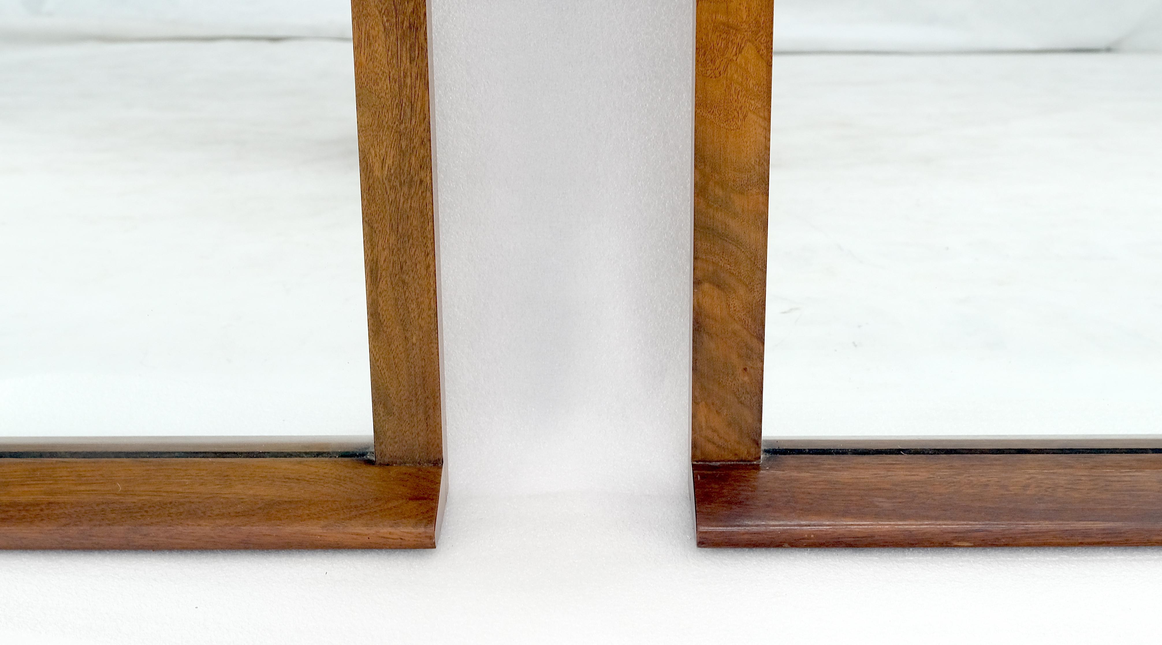 Pair of Mid Century Modern Rectangle Walnut Wall Mirrors by John Stuart MINT! For Sale 3