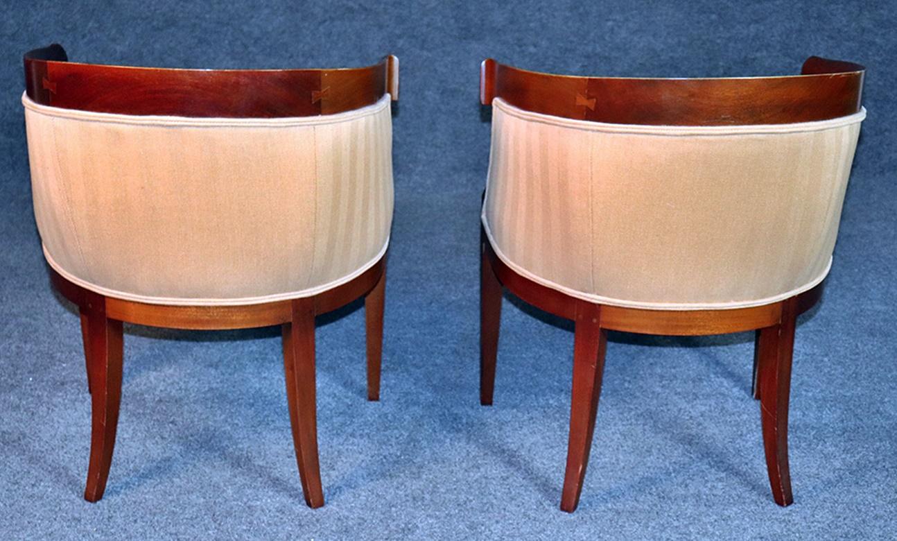Pair of Mid-Century Modern Regency Style Club Chairs 7