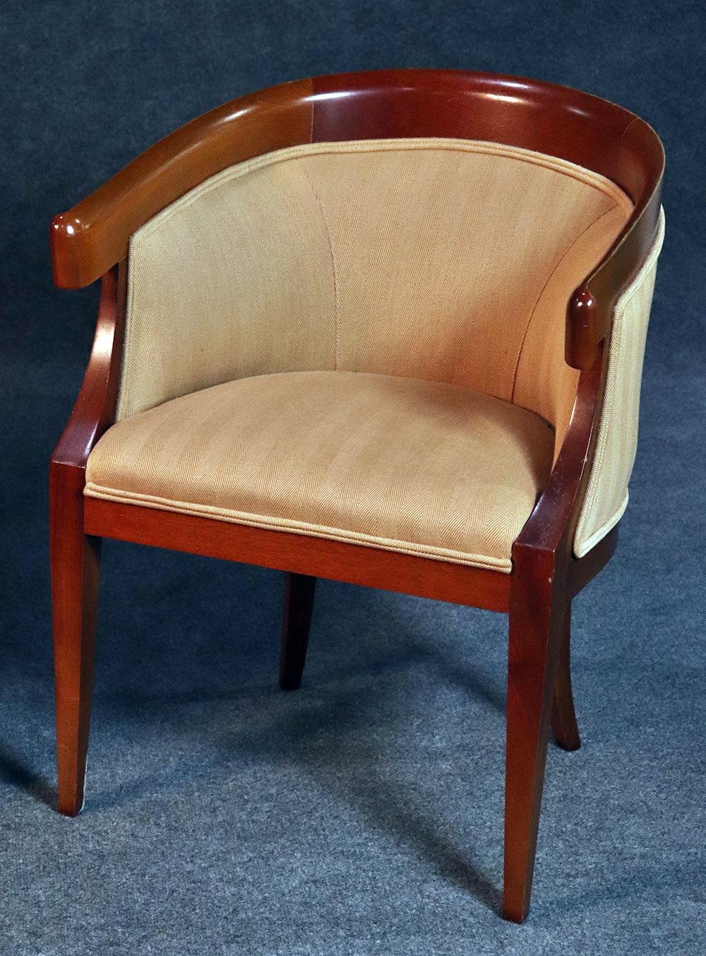 Pair of Mid-Century Modern Regency Style Club Chairs In Good Condition In Swedesboro, NJ
