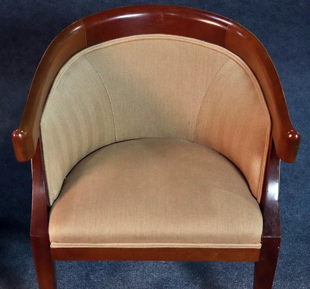 20th Century Pair of Mid-Century Modern Regency Style Club Chairs