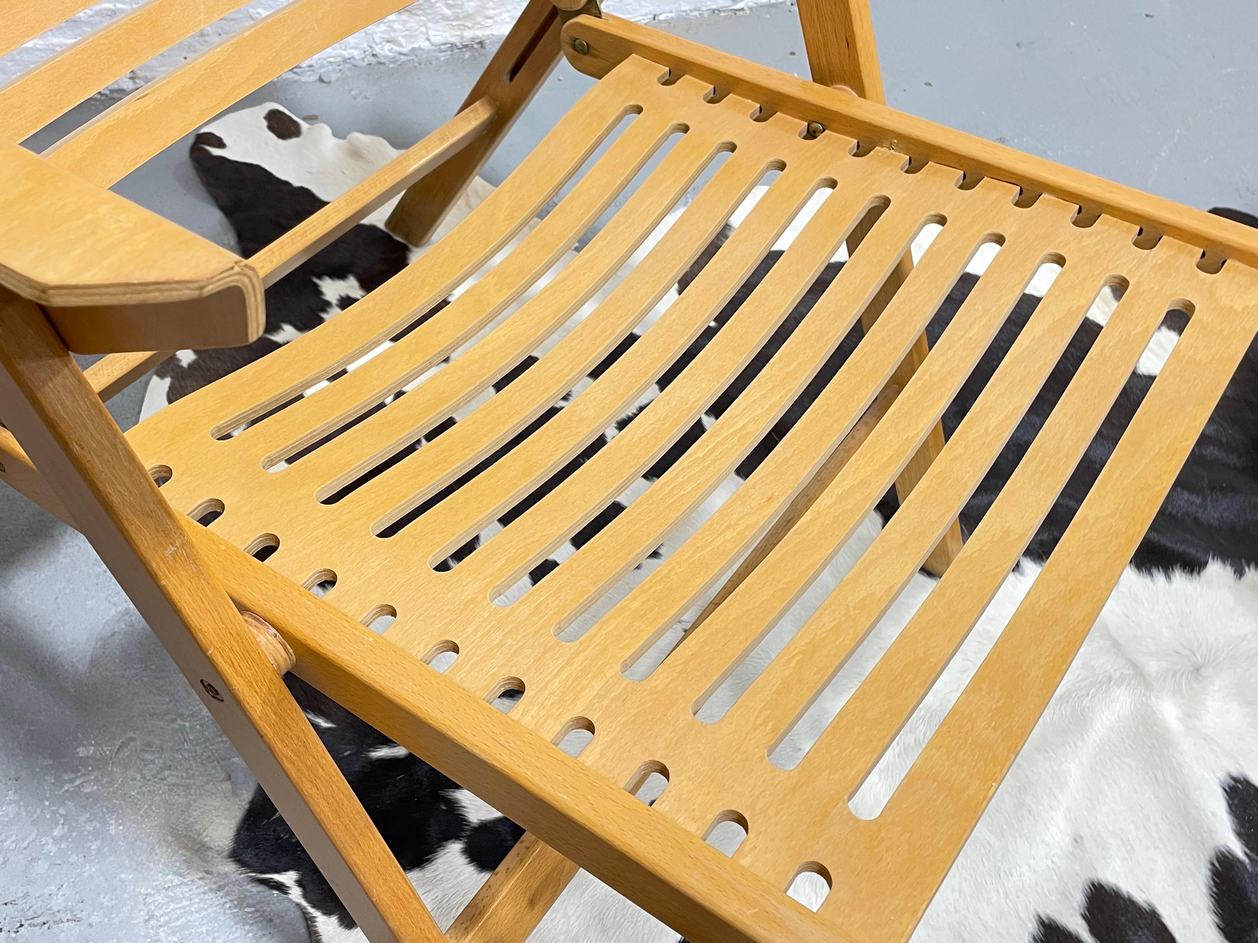 Paire de chaises longues pliantes 