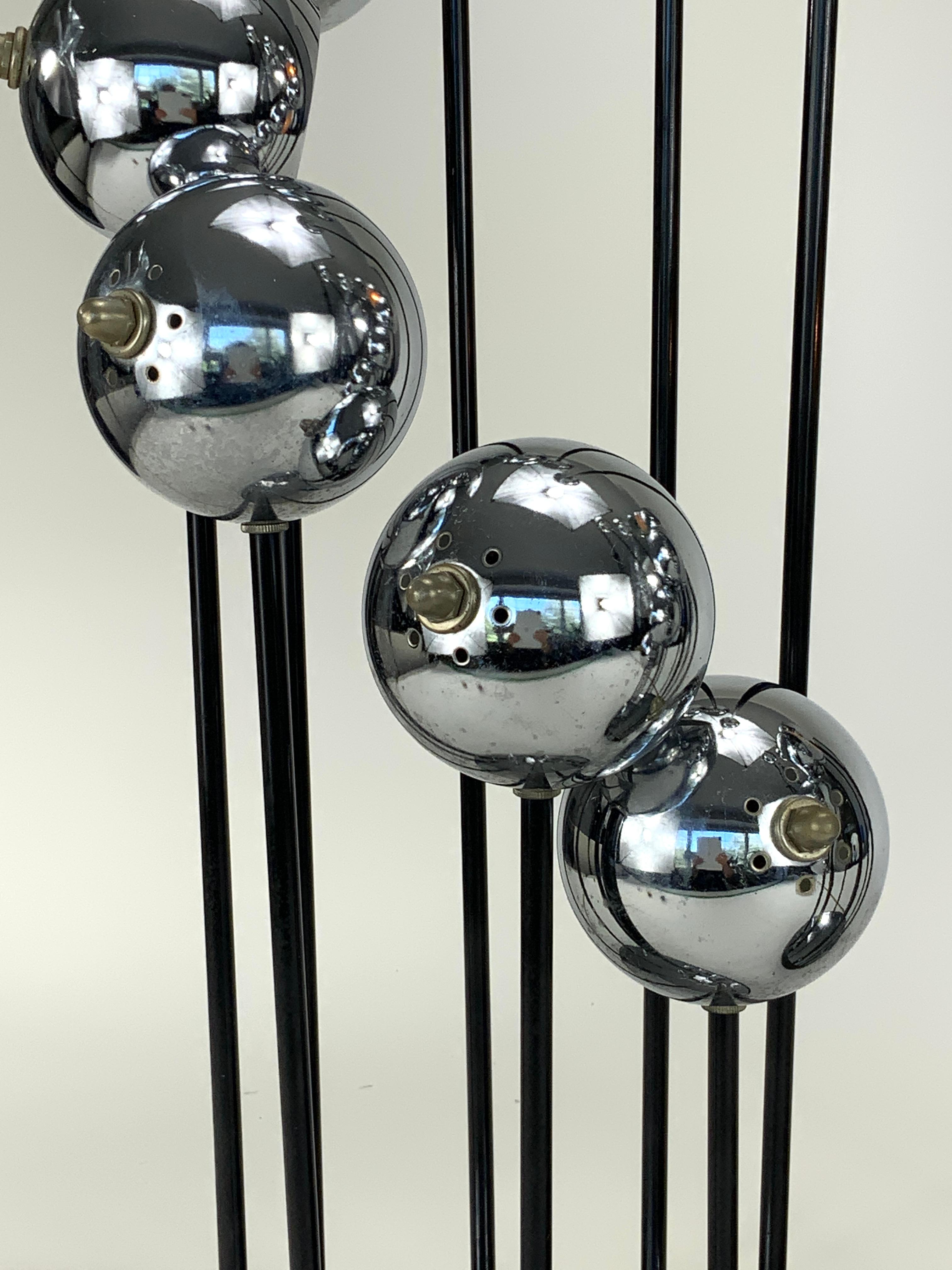 Pair of Robert Sonneman mid-century modern chrome table lamps circa 1960’s made in the USA.

Robert Sonneman is an acclaimed and award-winning designer known for his commitment to modern ideals, innovation and sleek design.  He introduced his