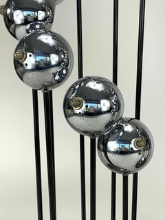 Pair of Mid-Century Modern Robert Sonneman Chrome Table Lamps, ca. 1960’s USA