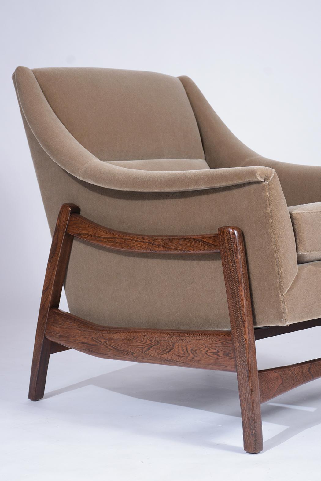 Teak Pair of Mid-Century Modern Rocking Chairs
