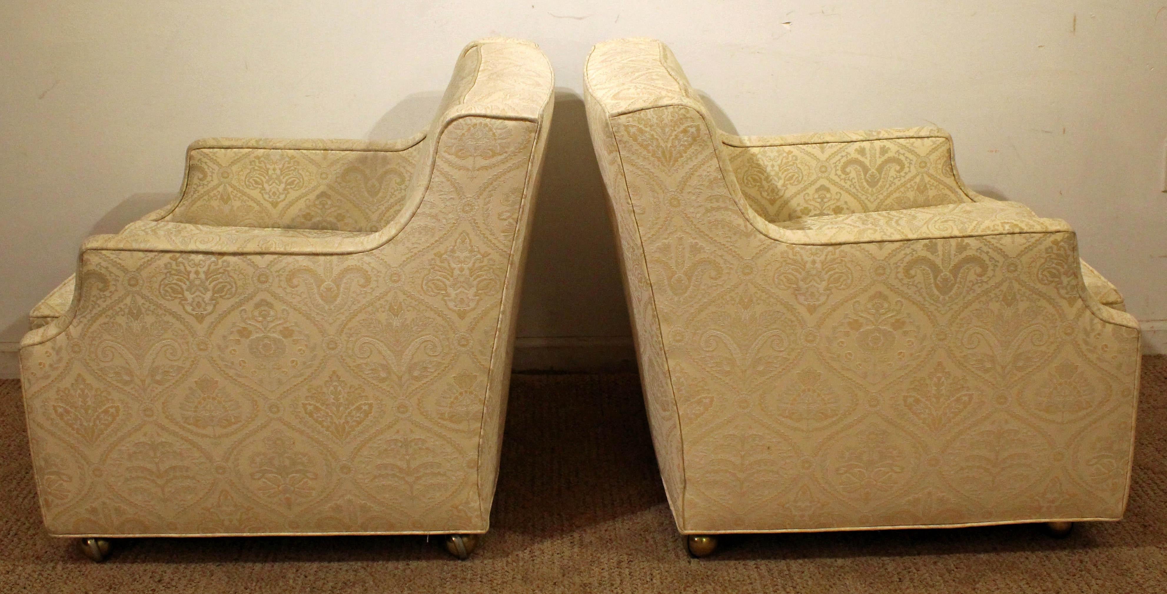 Unknown Pair of Mid-Century Modern Roller Club Chairs