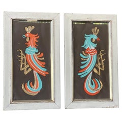 Vintage Pair of Mid-Century Modern Roosters from Turner Wall Accesory