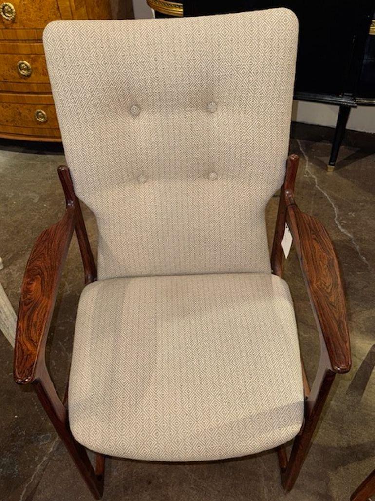 Mid-Century Modern Pair of Mid Century Modern Rosewood Danish Armchairs For Sale