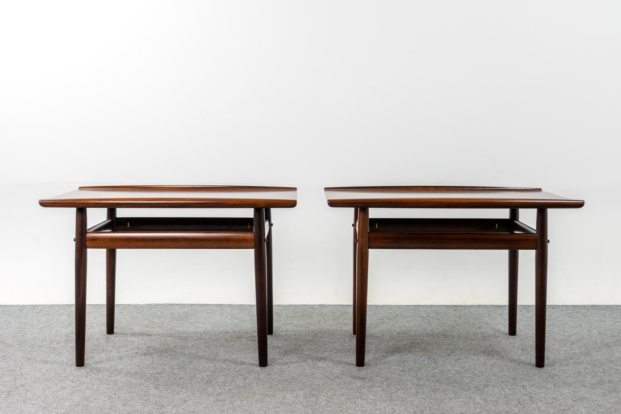 Danish Pair of Mid-Century Modern Rosewood Side Tables, Svend A. Eriksen for Glostrup
