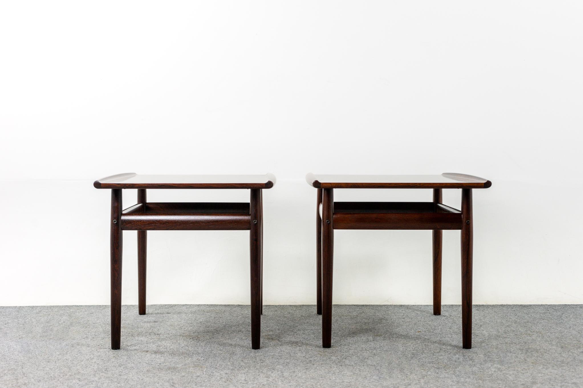 Pair of Mid-Century Modern Rosewood Side Tables, Svend A. Eriksen for Glostrup In Good Condition In VANCOUVER, CA