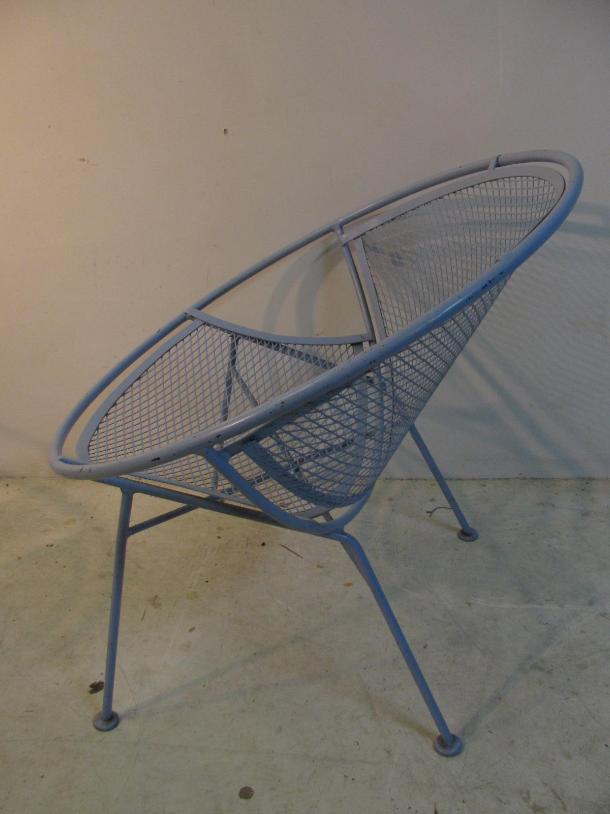Painted Pair of Mid-Century Modern Salterini Hoop Radar Chairs Maurizio Tempestini