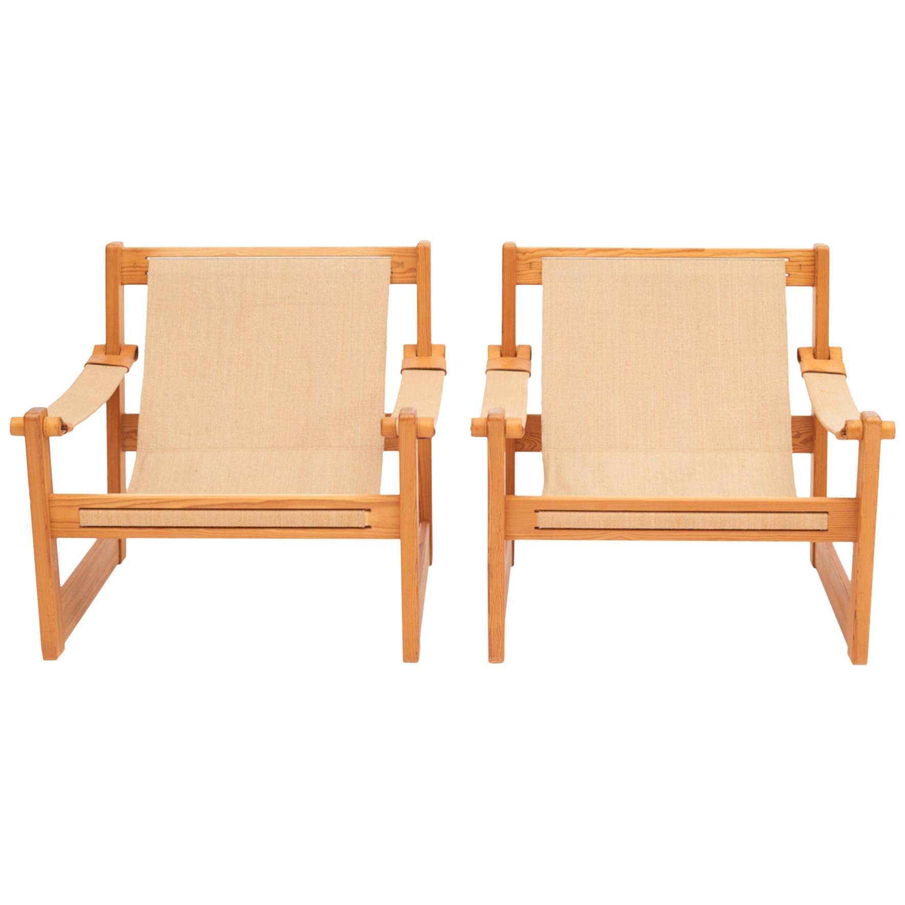 Pair of Mid-Century Modern Scandinavian Lounge Chairs by Yngve Ekström