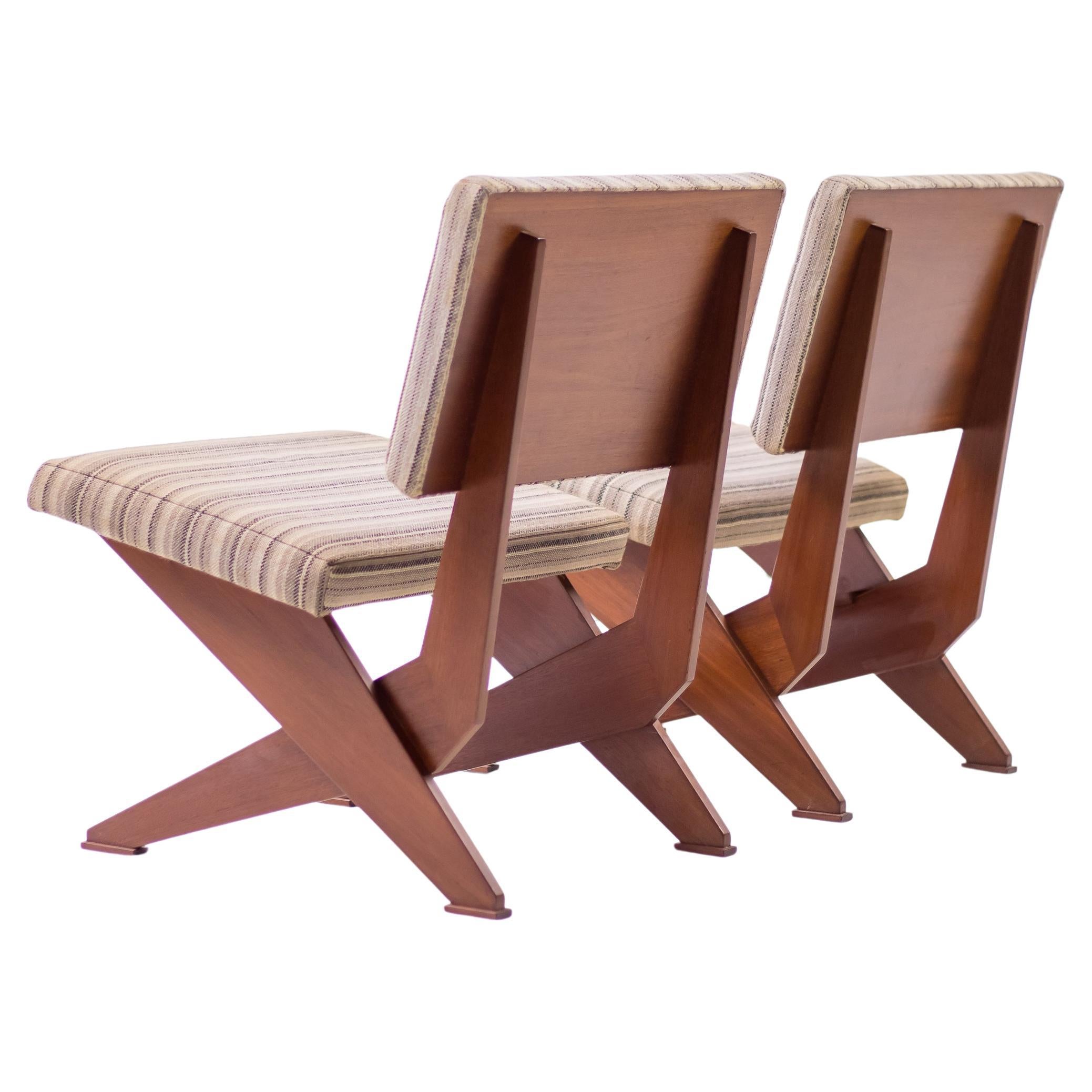Pair of Mid-Century Modern Scissor Chairs