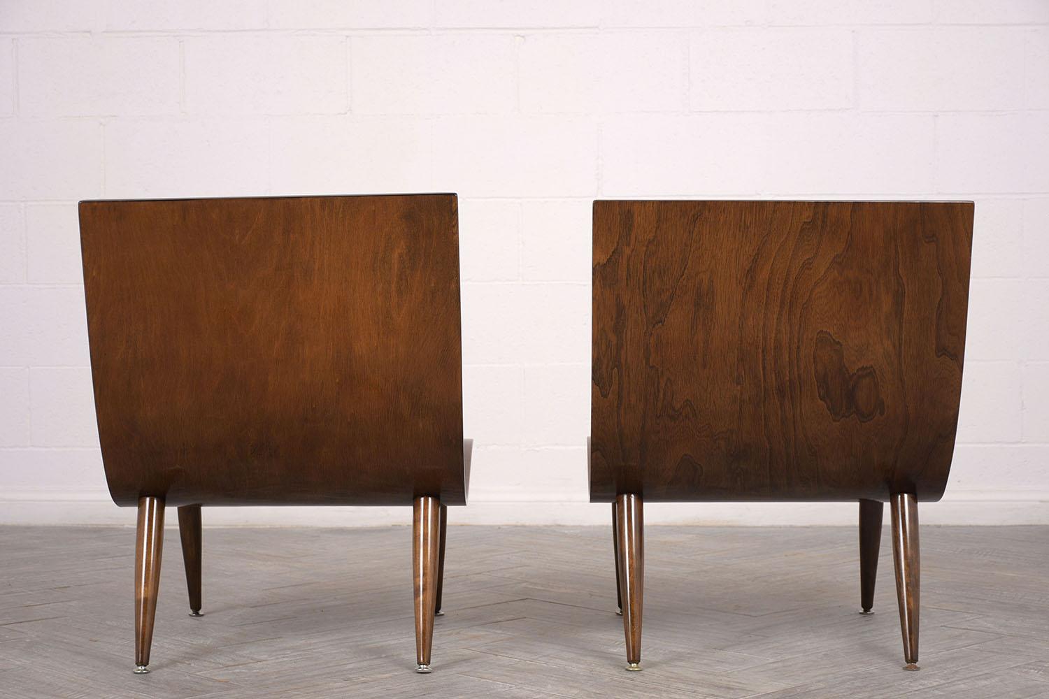 Pair of Mid-Century Modern Scoop Chairs 4