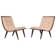 Vintage Pair of Mid-Century Modern Scoop Chairs
