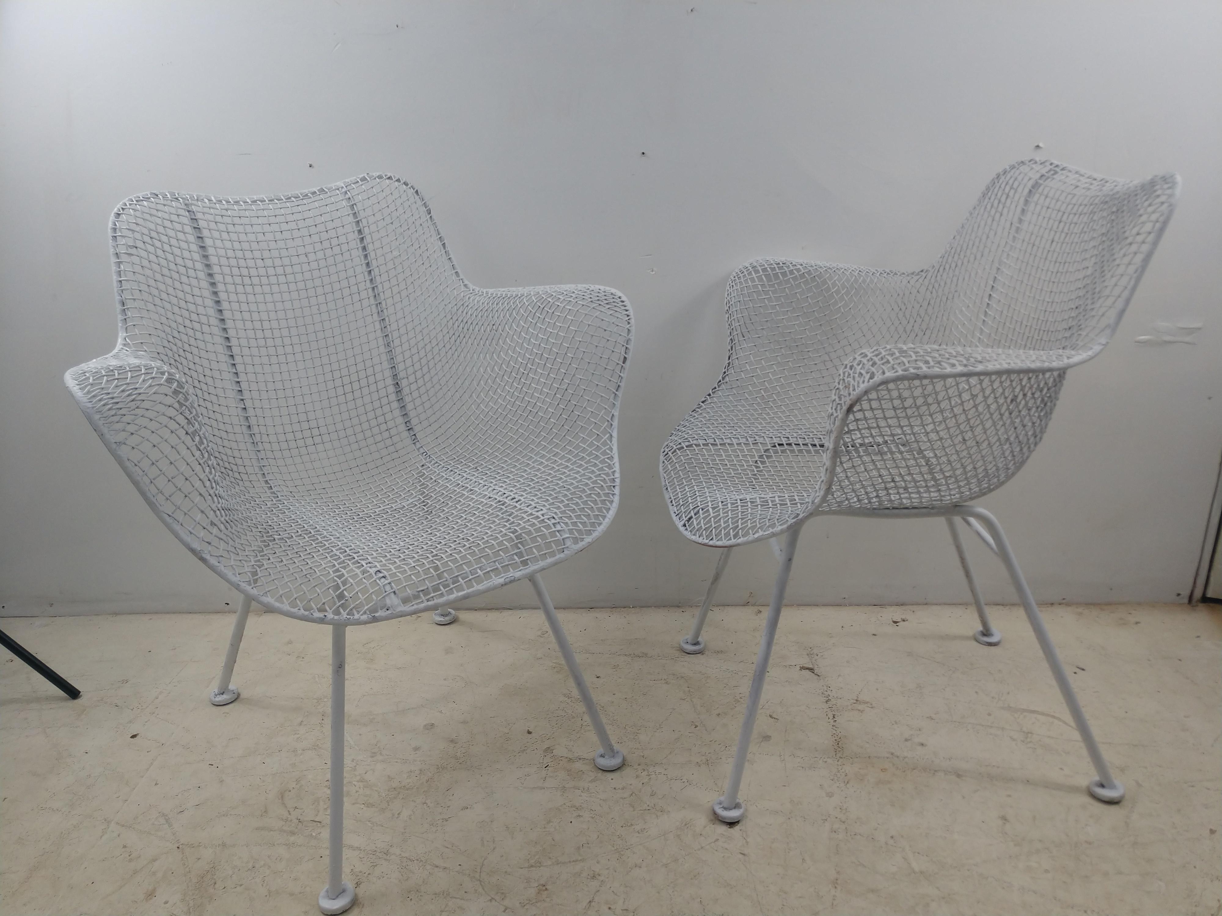 Molded Pair of Mid-Century Modern Sculptural Armchairs by Russell Woodard, circa 1955