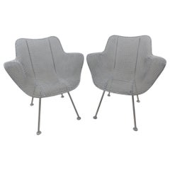 Vintage Pair of Mid-Century Modern Sculptural Armchairs by Russell Woodard, circa 1955