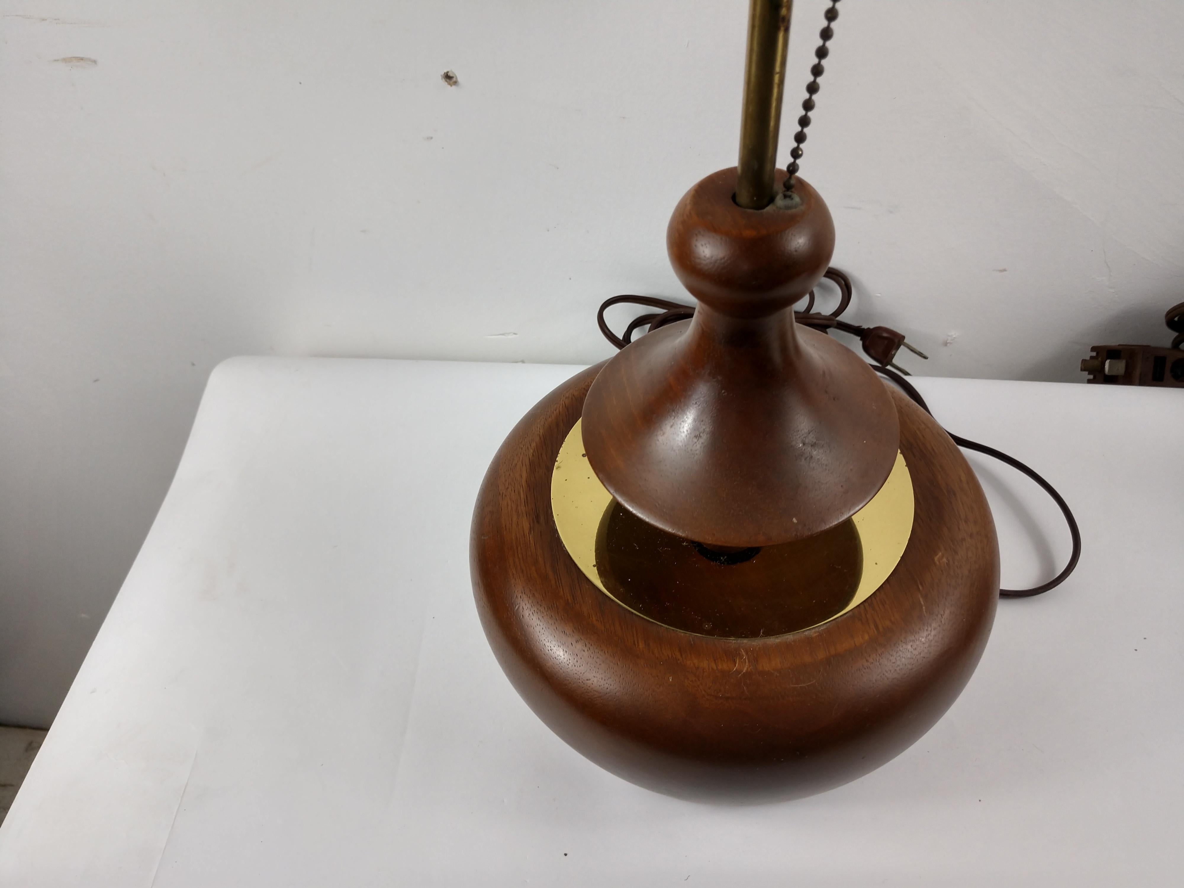 Pair of Mid-Century Modern Sculptural Danish Table Lamps For Sale 3