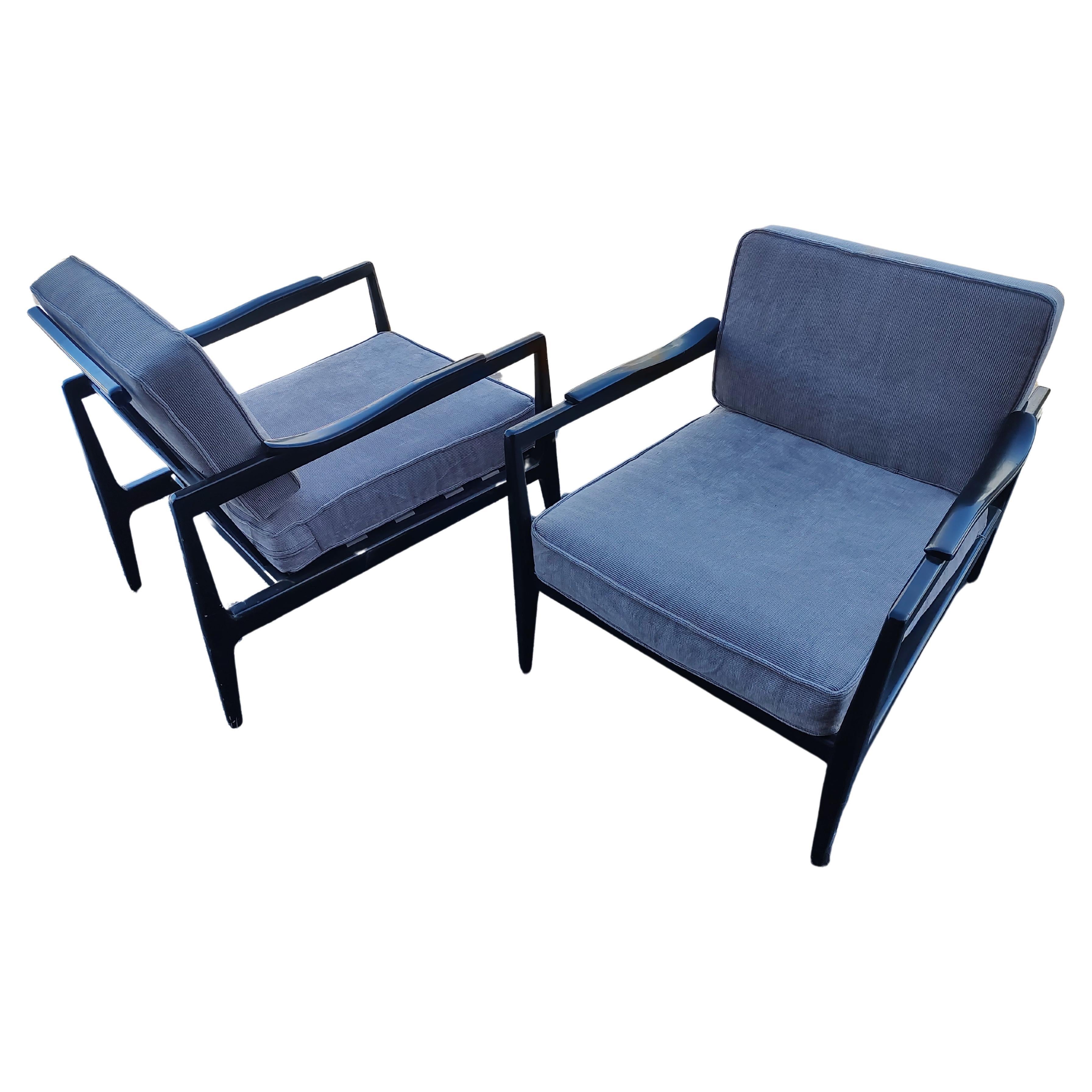 Mid-20th Century Pair of Mid Century Modern Sculptural Lounge Chairs by Edmond Spence For Sale