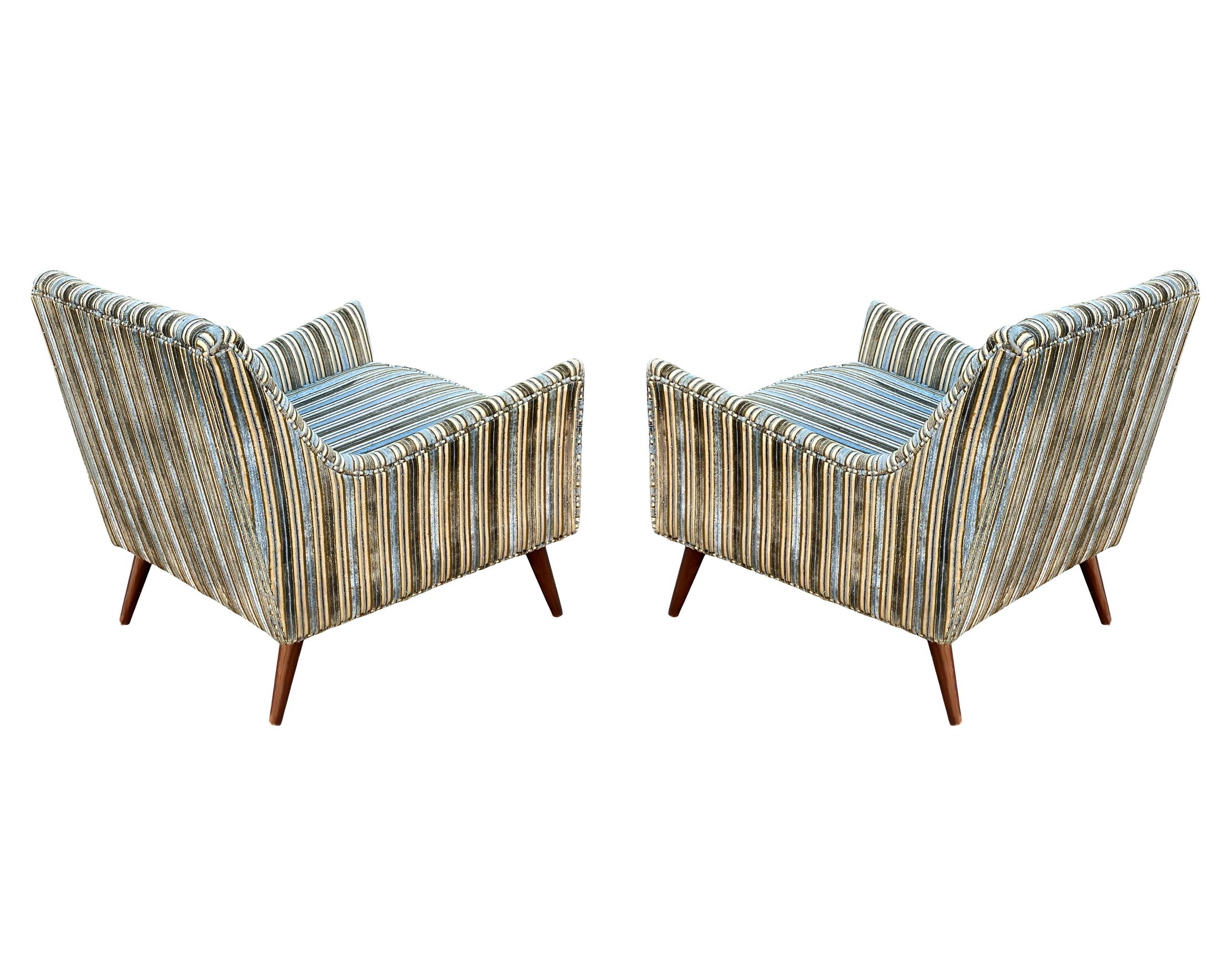 Pair of Mid-Century Modern Sculptural Lounge Chairs in the the of Harvey Probber For Sale 5