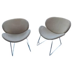 Pair of Mid Century Modern Sculptural Lounge Chairs Style of Pierre Pauline F438