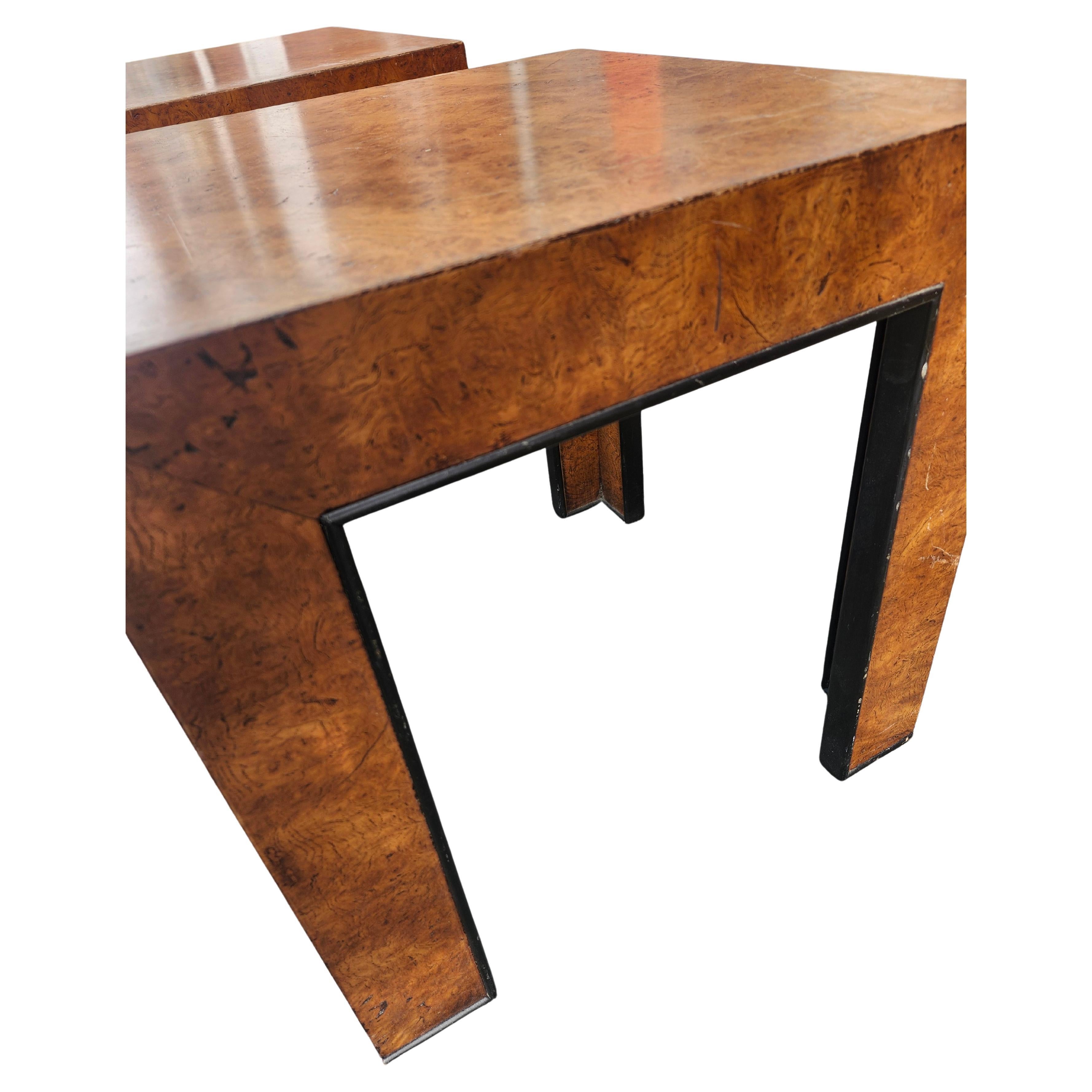 Paar moderne skulpturale Beistelltische aus Olivenholz-Wurzelholz, Milo Baughman, Mid-Century Modern (Moderne der Mitte des Jahrhunderts) im Angebot