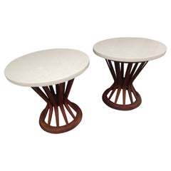 Pair of Mid-Century Modern Sheaf of Wheat Tables Dunbar for Edward Wormley