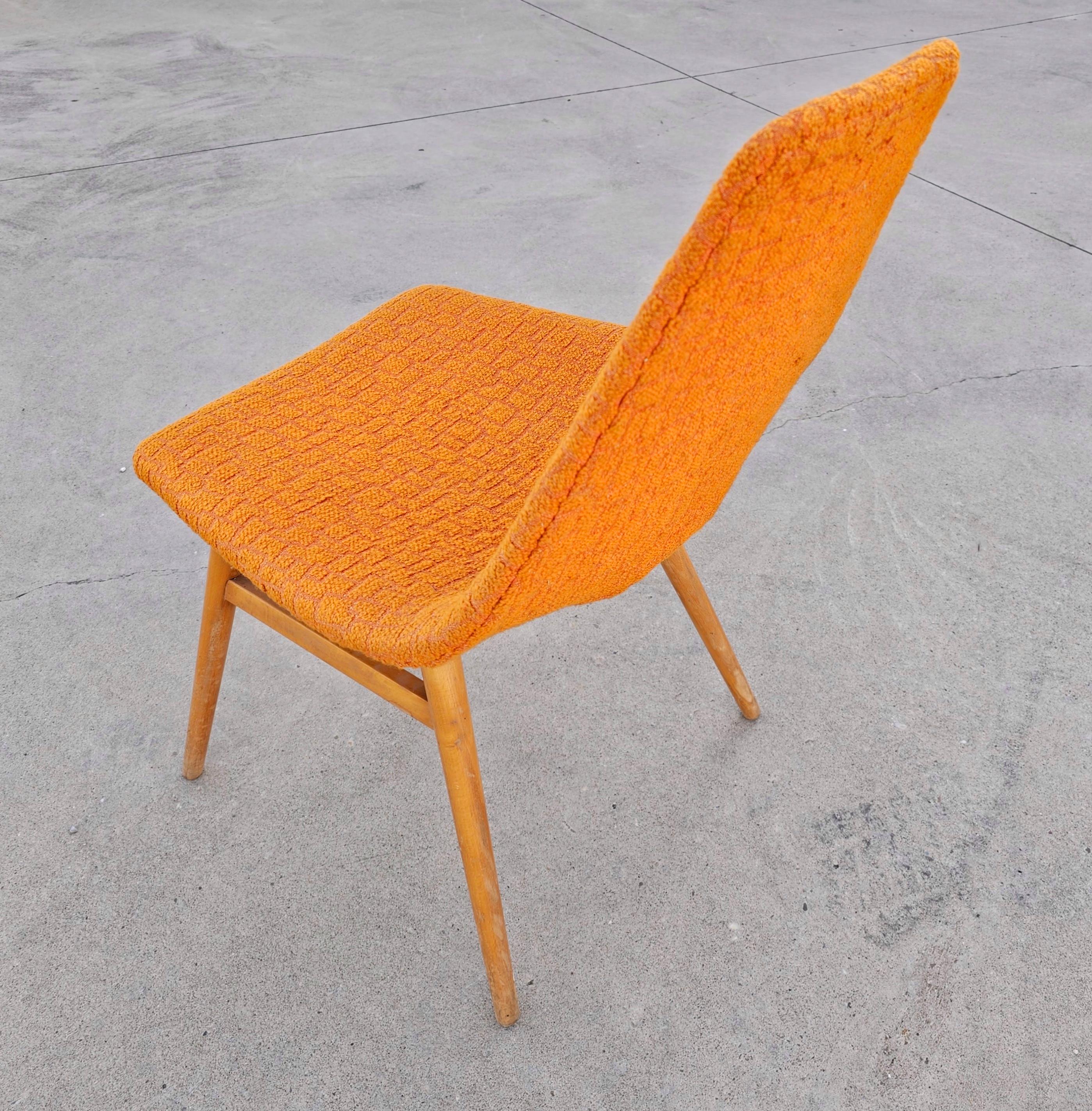 Pair of Mid-Century Modern Side Chairs by Judit Burian and Erika Szek, 1950s For Sale 5