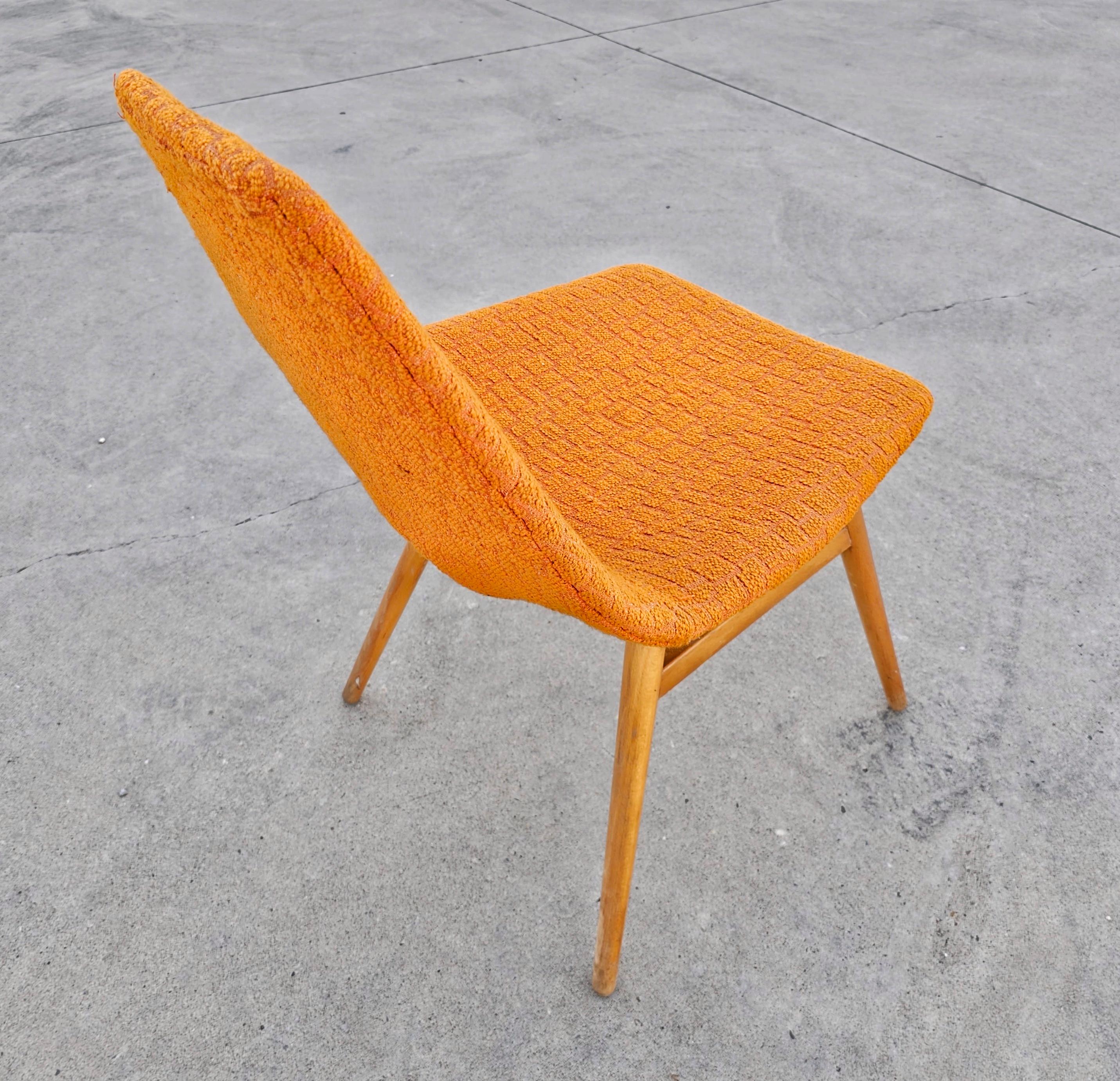 Pair of Mid-Century Modern Side Chairs by Judit Burian and Erika Szek, 1950s For Sale 2
