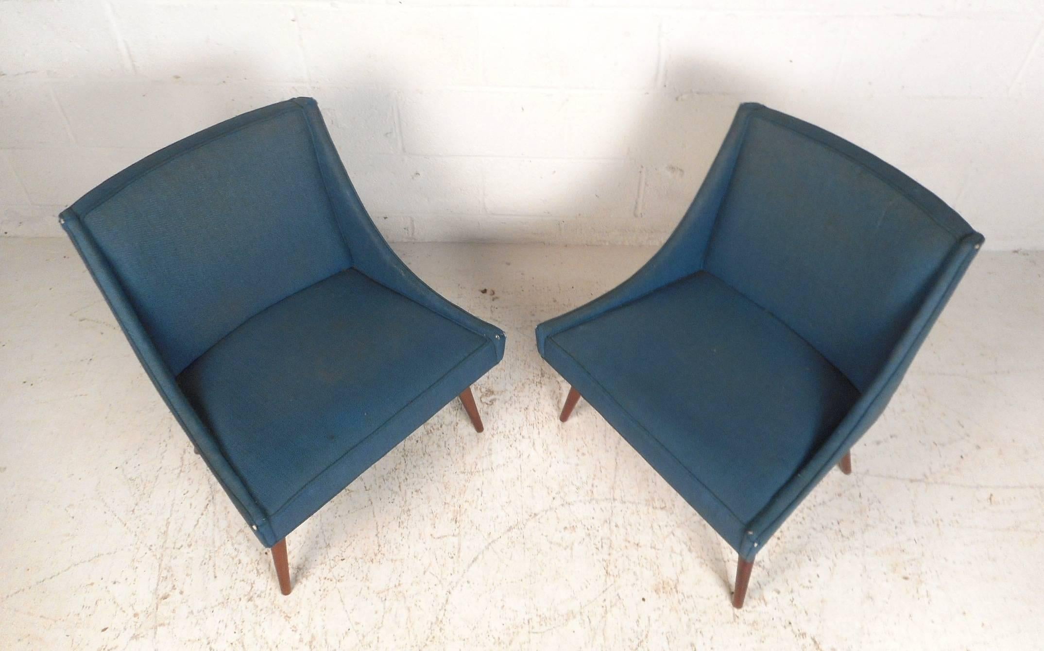 North American Pair of Mid-Century Modern Side Chairs by Milo Baughman for Thayer Coggin For Sale