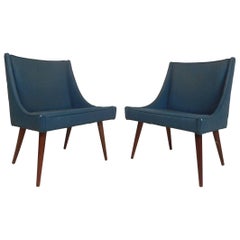 Vintage Pair of Mid-Century Modern Side Chairs by Milo Baughman for Thayer Coggin