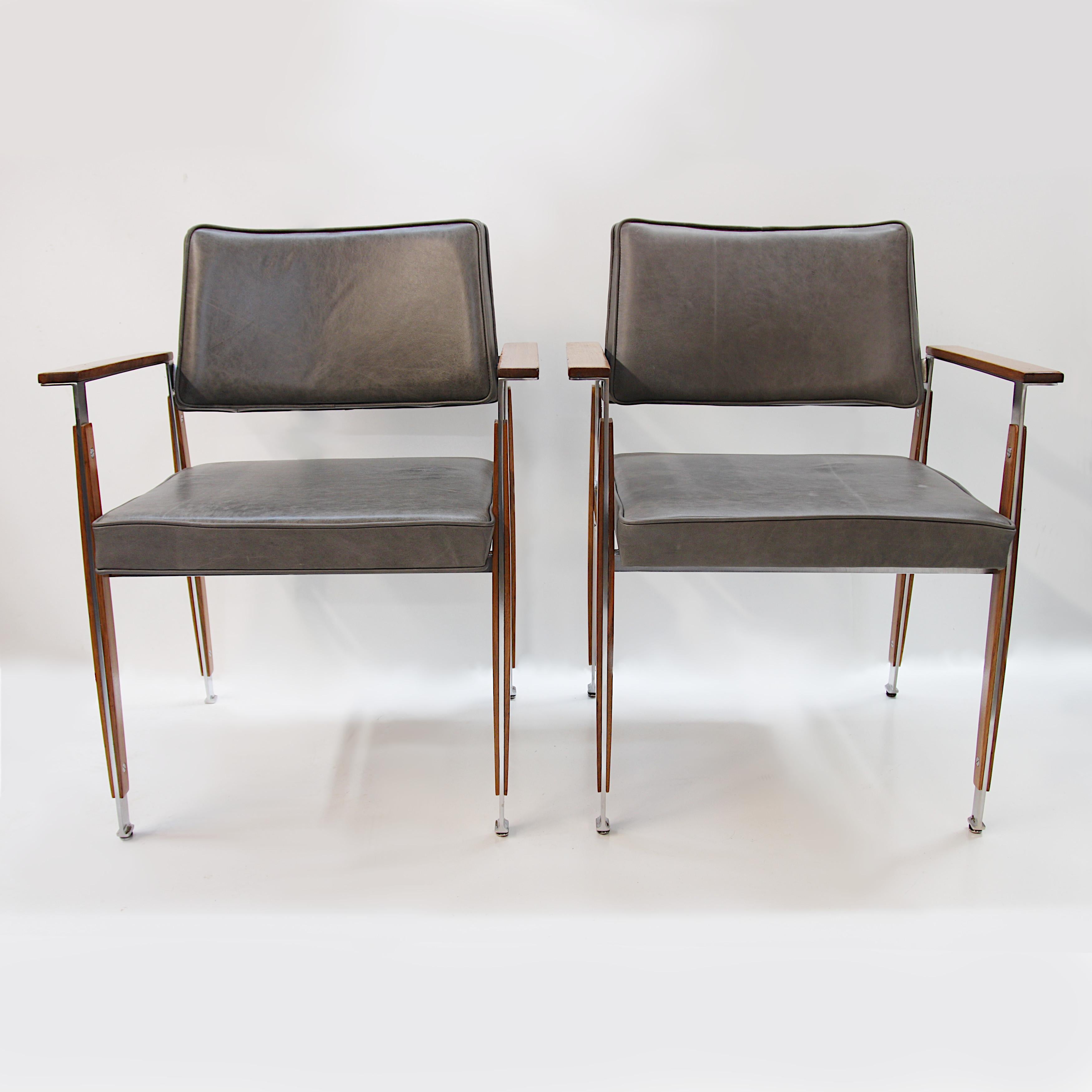 Mid-Century Modern Paire de chaises d'appoint modernes du milieu du siècle dernier par William B Sklaroff pour Robert John en vente