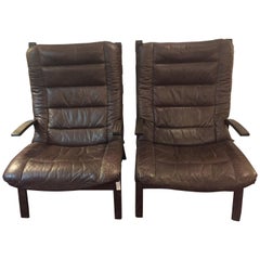 Pair of Mid-Century Modern Siesta Lounge Chairs by Ingmar Relling for Westnofa